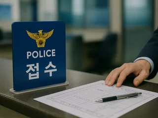 경찰서 접수대 클로즈업